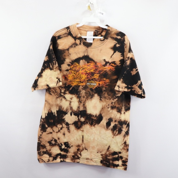 Harley-Davidson Other - Vintage Harley Davidson Hog Flames Acid Wash Shirt